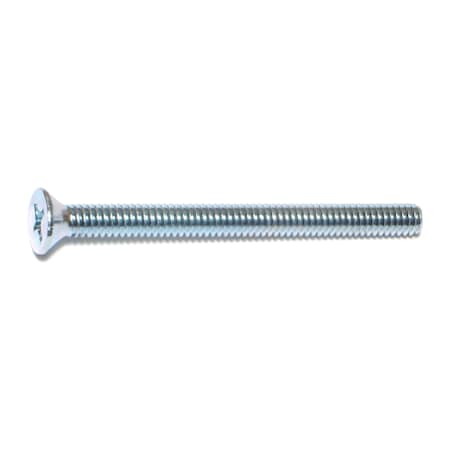 Midwest Fastener 1/4"-20 x 3 in Phillips Flat Machine Screw, Zinc Plated Steel, 100 PK 07312